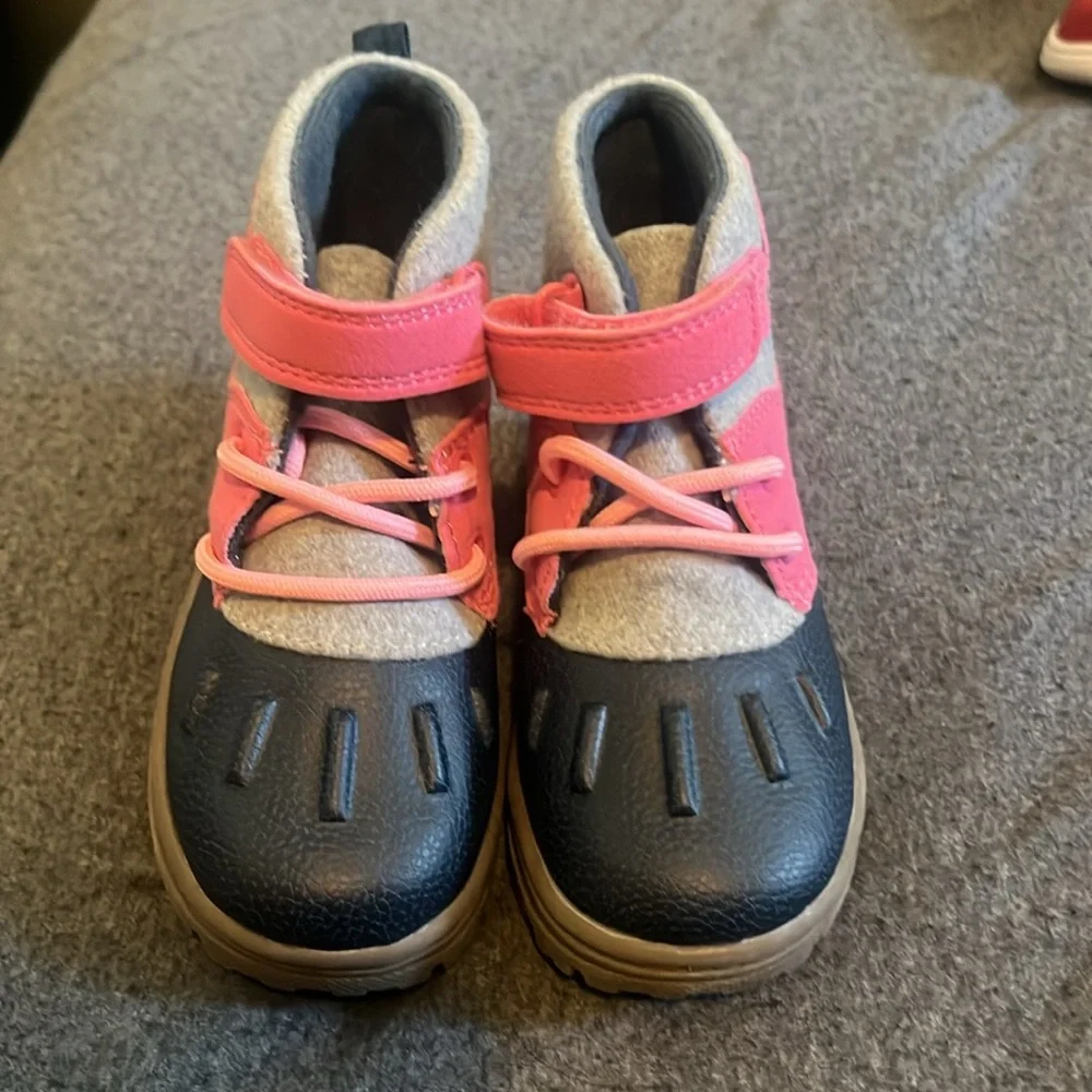 Kids Pink and Black Boots